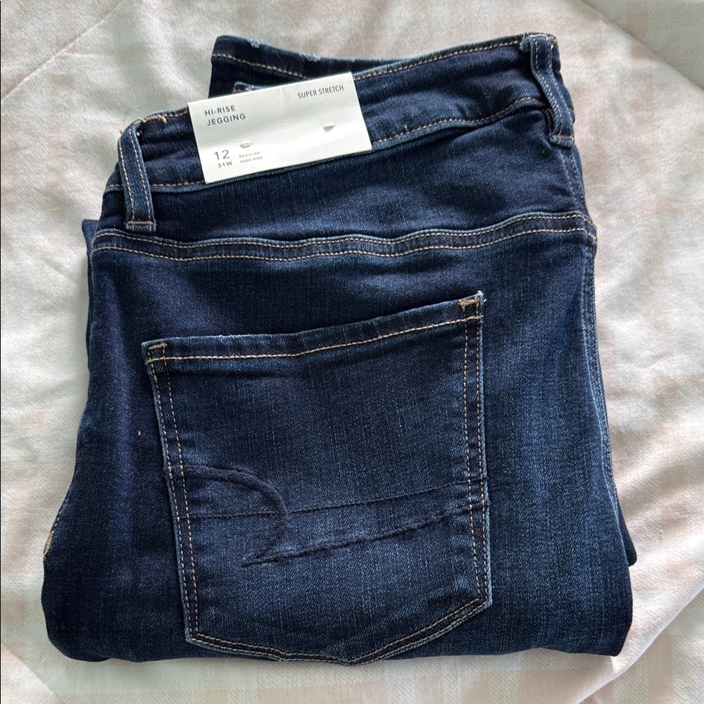 Women's American Eagle Hi-Rise Jegging Blue Jeans